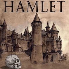 a book cover with a drawing of a skull in front of a castle