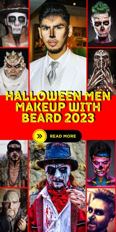 Halloween 2023 is your chance to make a statement with a male Halloween makeup look that's designed for men with beards. This easy and visually striking skull transformation is a standout choice for the spooky season. Follow our tutorial for step-by-step guidance and prepare to leave a lasting impression at any Halloween event. Men’s Halloween Makeup Look, Halloween Male Costumes, Easy Halloween Makeup For Men, Halloween Makeup Men Beard, Male Halloween Costumes Men, Male Halloween Makeup, Halloween Costumes Male, Male Halloween Costumes, Halloween Makeup Men