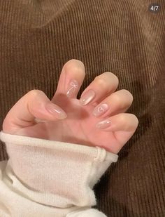 Nail Art For Graduation, Pink Tip Nails, Fake Nails Designs, Asian Nails, Hello Nails, Hippie Nails, Subtle Nails, Gel Nails Diy, Simple Gel Nails