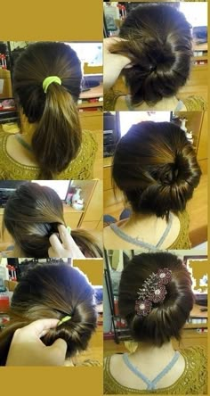 18 Simple Office Hairstyles for Women: Updos for Medium Hair Sanggul Modern, Office Hairstyles, Super Easy Hairstyles, Up Dos For Medium Hair, Hair Do, Unique Hairstyles, Hair Today