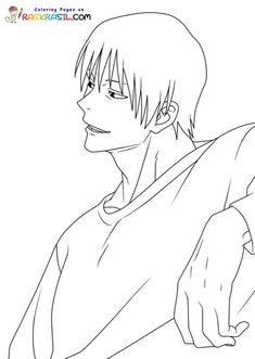 an anime character with short hair, wearing a white shirt and holding his arm out