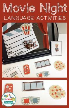 the movie night language activities for kids to learn and practice with their own hands on