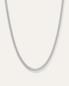 Meet your new everyday necklace. Our Cuban Curb Chain Necklace is crafted from 18K gold vermeil or sterling silver for a bold yet classic finish. We love it because it makes a statement yet feels as timeless as jeans and a tee. This versatile chain can be layered with others but also makes an impression all on its own. Gold Chain Link Necklace, Curb Chain Necklace, Heavy Chain, Everyday Necklace, Silver Chain Necklace, Chain Link Necklace, Curb Chain, Gold Plated Silver, Link Necklace