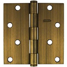 brass plated door hinge with holes