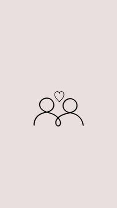 two people holding hands with a heart above them