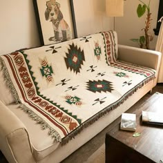 Bohemian Throw Blanket Pendleton Blanket Knitting Pattern, Bohemian Style Living Room, Bohemian Style Living, Native American Blanket, Plaid Sofa, Geometric Blanket, Mandala Rug, Bohemian Blanket, Boho Blanket