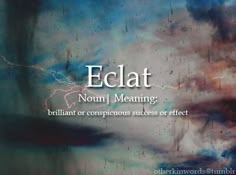 an image with the words eclat in it