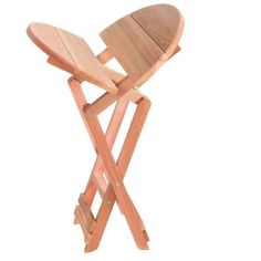 the folding chair is made out of wood