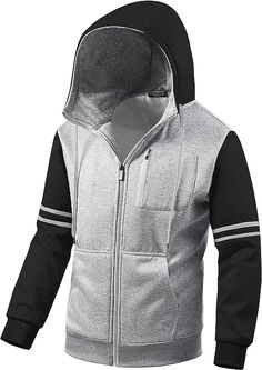 The Men's Soft Fleece Sweatshirt Hoodie is the perfect companion for outdoor activities. Made from 100% polyester, it offers superior warmth and comfort, as well as a lightweight and breathable feel. With its classic hoodie design, it offers a relaxed, casual fit that is perfect for any chill in the air. 100% Polyester Zipper closure Machine Wash ☞Windproof Design: Men's hoodie lightweight jacket Outer fabric has high moisture absorption, breath-ability and quick-drying.Stretchy ribbed cuff and Gray Sweatshirt With Ribbed Cuffs For Outdoor Activities, Gray Sweatshirt With Ribbed Cuffs For Outdoor, Gray Cotton Outdoor Sweatshirt, Gray Outdoor Sweatshirt With Pockets, Winter Fleece Hoodie For Light Sports, Gray Hoodie With Ribbed Cuffs For Outdoor Activities, Gray Fleece Sweatshirt With Adjustable Hood, Winter Hoodie For Light Sports With Ribbed Cuffs, Winter Hoodie With Ribbed Cuffs For Light Sports