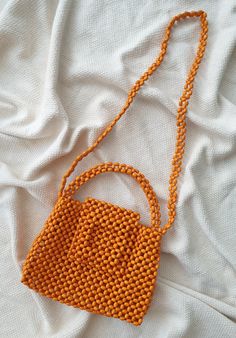 Wooden Orange Beads Bag Natural Bamboo Handmade Shoulder Purse Boho Women Handbag Gift For Her Wood Bead / Summer Bag *The magnetic clips in the last photo will be used on the cover of the bag.* In this shop, I produce stylish and timeless bags with my imagination. My bags are the combination of natural materials and handcraft. I design useful and different models with love. I can improve myself with your ideas and suggestions and produce bags according to your wishes. Let's design together! * D Handmade Notes, Beads Purse, Beads Bag, Timeless Bags, Bamboo Bag, Beaded Evening Bags, Pearl Bag, Boho Purses, Produce Bags