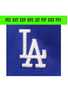 the los angeles dodgers baseball team's embroidered jersey