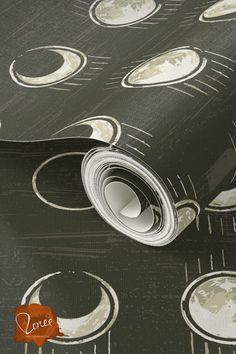 Charcoal Black Moon Wallpaper — Ronee's Art and Patterns