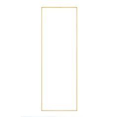 a white and gold rectangular frame on a white background