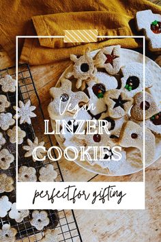 top view of a plate of cookies. Linzer Cookies, Buttery Cookies, Thanksgiving Feast, Sandwich Cookies, Christmas Treats, Powdered Sugar, Holiday Recipes