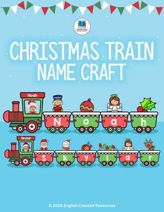 the christmas train name craft is shown