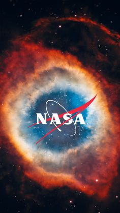 an image of the nasa logo in space