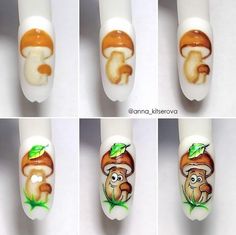 3d Nail Art Designs, Cute Nail Art Designs, Nail Art Designs Diy, Black Nail Designs, Disney Nails, I Love Nails, Cute Nail Art