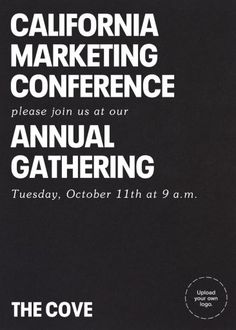 an advertisement for the california marketing conference