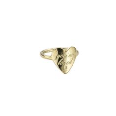 Buy the Gold You Are Loved Ring from British Jewellery Designer Daniella Draper Florence Welsh, Symbol For Love, Reminder To Yourself, Receiving Love, Bangle Design, Engraved Handwriting, Love Affection, Jewellery Brand, Gold Ring Stack