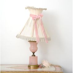 a lamp that is on top of a table