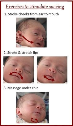 the instructions for how to use an infant's mouth