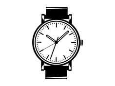 a black and white photo of a watch