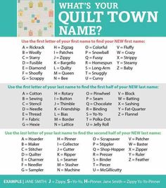 what's your qutiville name? poster with the words and pictures on it