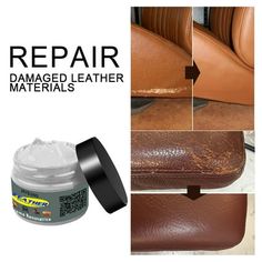 the repair process is being performed to remove leather