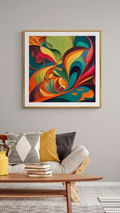 Abstract artwork with bold colors and flowing forms, inspired by nature's dynamic energy and creative vitality. Abstract Floral, Abstract Wall Art, Bold Colors, Art Inspiration, Abstract Artwork, Energy