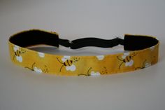 "Headbands that STAY PUT! 7/8\" wide Cotton fabric w/ velvet backing Adjustable strap--approximately 19\" to 21.5\".   Available for immediate delivery!" Bumble Bees, Adjustable Headband, Hair Accessories Headbands, Bumble Bee, Adjustable Straps, Cotton Fabric, Bee, Hair Accessories, Velvet