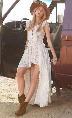 Vestidos Country, Country Western Dresses, Stile Boho Chic, Boho Styl, Mode Hippie, Looks Country, Hippie Chick, Estilo Hippie, Mode Boho