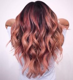 Cute Hair Colors For Short Hair Highlights, Subtle Pink Highlights In Brown Hair, Balayage Hair Rose, Rose Hair Color, Pink Hairstyles, Partial Balayage, Gold Balayage, Rose Gold Balayage, Balayage Hairstyles