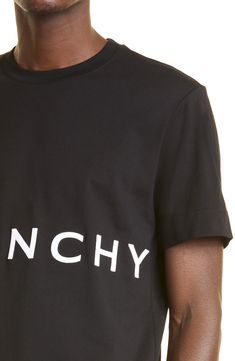 Embroidered with Givenchy's logo at the chest and the 4G emblem in back, this oversized cotton T-shirt makes a bold statement while keeping you comfy. Style Name:Givenchy Logo Embroidered Oversize T-Shirt. Style Number: 6269976. Black Designer Logo Crew Neck T-shirt, Black Crew Neck T-shirt With Designer Logo, Black Designer Logo Crew Neck Top, Black Crew Neck Tops With Designer Logo, Black Crew Neck Top With Designer Logo, Black Designer Logo T-shirt For Streetwear, Oversized Black Logo Top, Oversized Black T-shirt With Logo, Black Cotton Tops With Designer Logo