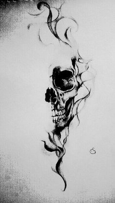 Skill Tattoo Design, Mens Skull Tattoo Ideas, Rear Shoulder Tattoo, Skull Thigh Tattoos Men, Forearm Skull Tattoo Women, Scary Skull Tattoo, Skull Spine Tattoos For Women, Creepy Spine Tattoos, Good Over Evil Tattoo