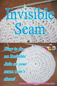 an invisible beanie is shown with knitting needles