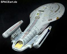 a paper model of a star trek ship on a black background with the words space art de above it