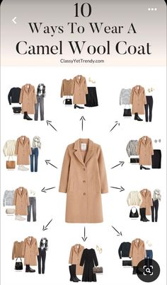 Camel Wool Coat, 10 Ways To Wear, Classy Yet Trendy, Dress Better, Home Wear Women, Home Wear Women Pajamas