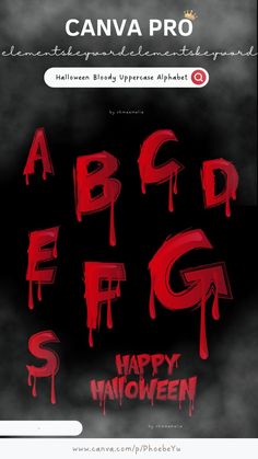 the halloween font and numbers are all red