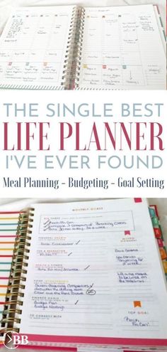 the single best life planner i've ever found meal planning, budgeting, goal setting