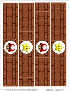 the four different levels of an interactive game for children to play on their own brick wall