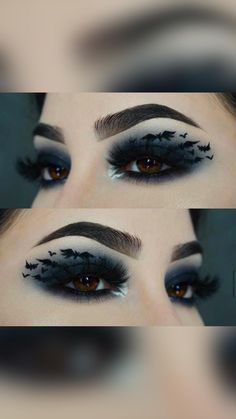 Bat Makeup, Makeup Ideas For Halloween, Orange Makeup, Purple Eye Makeup, Witch Makeup, Halloween Makeup Inspiration, Halloween Eyes, Purple Makeup