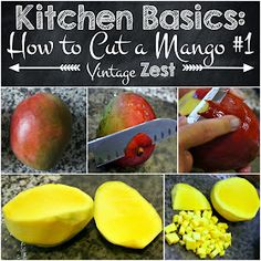 the pictures show how to cut mangos