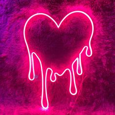 Dripping Heart Neon Sign Led Light (US Stock Available) Neon Lights Drawing, Dripping Heart Drawing, Dripping Heart Tattoo, Soft Lovecore Aesthetic, Neon Light Drawing, Neon Signs Wallpaper, Heart Chain Tattoo, Led Light Background, Neon Aesthetic Art