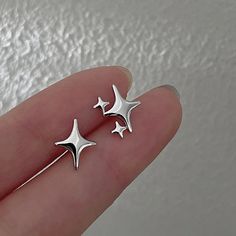 Tavimart Exquisite Shining Zircon Stars Stud Earrings For Women Girls Fashion Design Five Pointed Star Temperament Earrings Jewelry Gifts Four Pointed Star, Star Jewellery, Fashion Girl Design, Y2k Jewelry, Simple Stud Earrings, Five Pointed Star, Star Earrings Stud, Sparkle Earrings, Star Jewelry