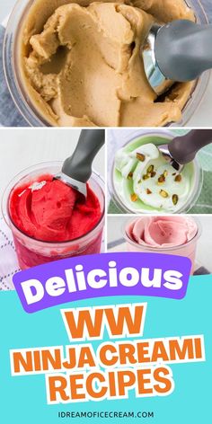 various pictures of different desserts with the words delicious wwp nnjacream recipes