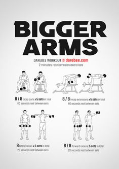 a poster showing how to do the bigger arms