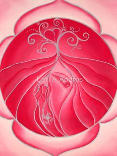 “Deeply rooted and grounded in life I recognize and honor my authentic nature.” / Original art in Oil on Canvas / © 2011, Lori A Andrus • Millions of unique designs by independent artists. Find your thing. Chakra Drawing, Pink Chakra, Red Energy, Yoga Symbols, Base Chakra, Chakra Root