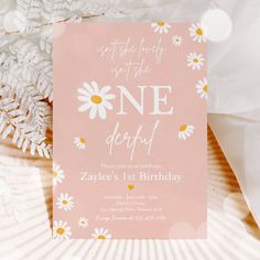 Isn't She Lovely Isn't She ONEderful Boho Birthday Editable Blank Daisy Birthday Party, Daisy Invitations, Wild One 1st Birthday, Twin Birthday Parties, Floral Birthday Invitations, Daisy Party, Twins 1st Birthdays, First Birthday Party Themes