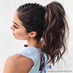 Messy Ponytail Hairstyles, Woman Hairstyles, Ponytail Hairstyle, Braided Ponytail Hairstyles, Hairstyle Inspiration, A Ponytail, Cool Braid Hairstyles, Fast Hairstyles