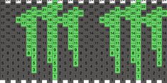 an image of a green and white pixellated pattern with numbers on it, all in the same row